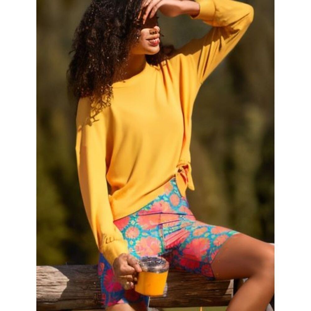 Beyond Yoga Women's Size L Yellow Smarten Up Pullover Sweater Atheisure Lounge